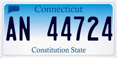 CT license plate AN44724