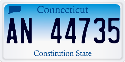 CT license plate AN44735