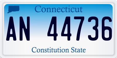 CT license plate AN44736