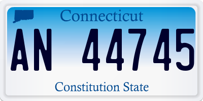 CT license plate AN44745
