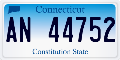 CT license plate AN44752