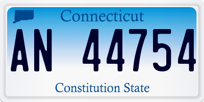 CT license plate AN44754
