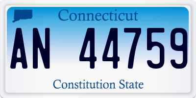 CT license plate AN44759