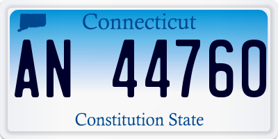 CT license plate AN44760