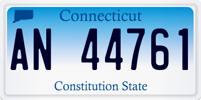 CT license plate AN44761
