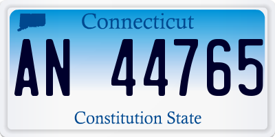 CT license plate AN44765