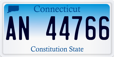 CT license plate AN44766