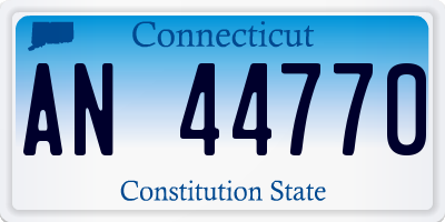 CT license plate AN44770
