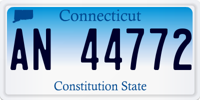 CT license plate AN44772
