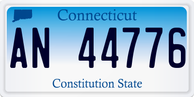 CT license plate AN44776