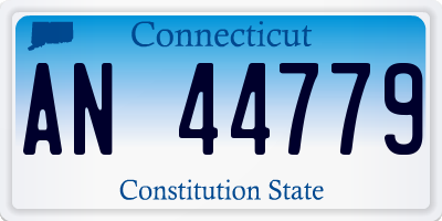 CT license plate AN44779