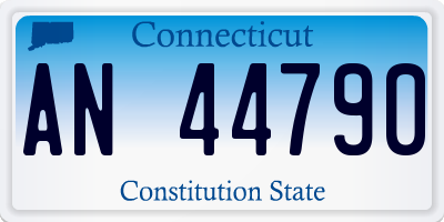 CT license plate AN44790