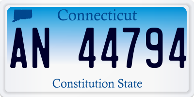 CT license plate AN44794