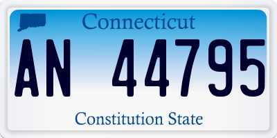 CT license plate AN44795
