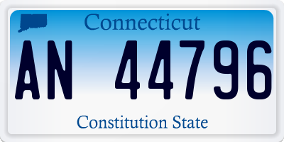 CT license plate AN44796