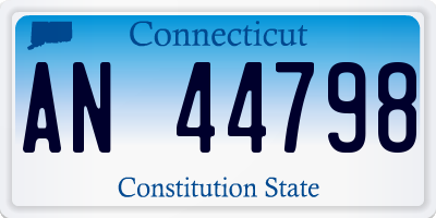 CT license plate AN44798