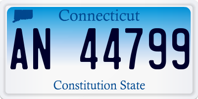 CT license plate AN44799