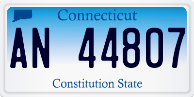 CT license plate AN44807