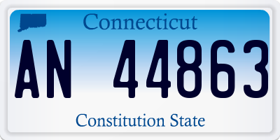 CT license plate AN44863