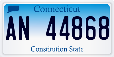 CT license plate AN44868
