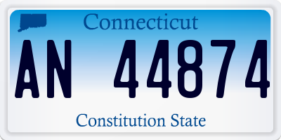 CT license plate AN44874