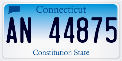 CT license plate AN44875