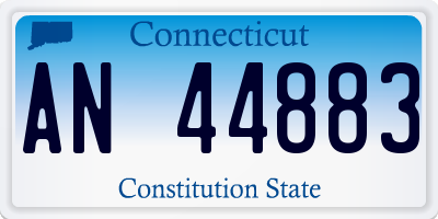 CT license plate AN44883