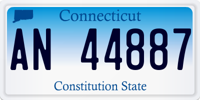 CT license plate AN44887