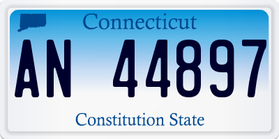 CT license plate AN44897