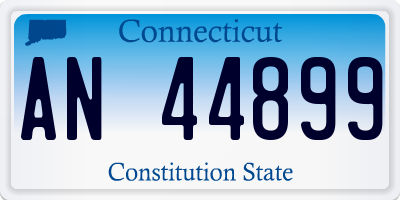 CT license plate AN44899