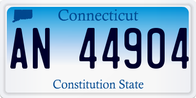 CT license plate AN44904