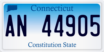 CT license plate AN44905