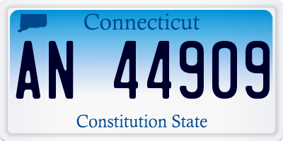 CT license plate AN44909