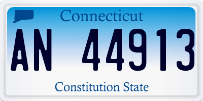 CT license plate AN44913