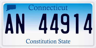 CT license plate AN44914