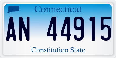 CT license plate AN44915