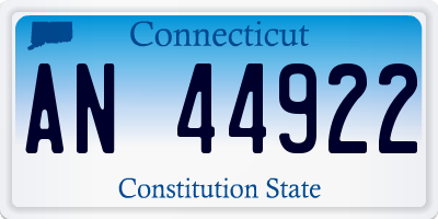 CT license plate AN44922
