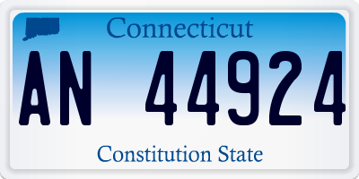 CT license plate AN44924