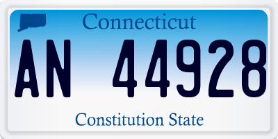 CT license plate AN44928