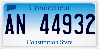 CT license plate AN44932