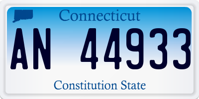 CT license plate AN44933