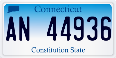 CT license plate AN44936