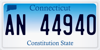 CT license plate AN44940