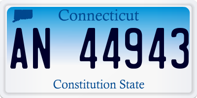 CT license plate AN44943