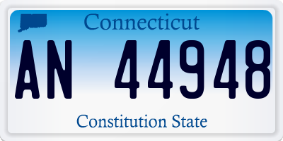 CT license plate AN44948