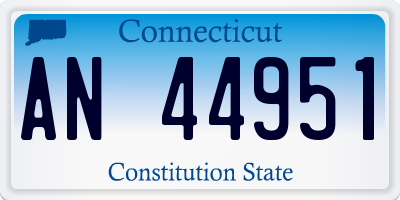 CT license plate AN44951