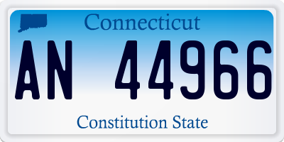 CT license plate AN44966