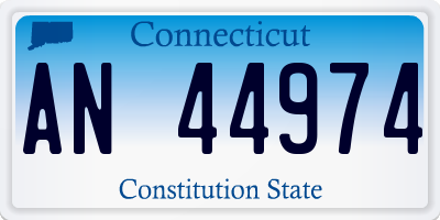 CT license plate AN44974