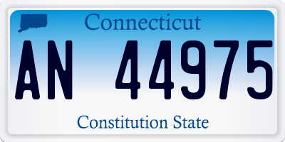 CT license plate AN44975