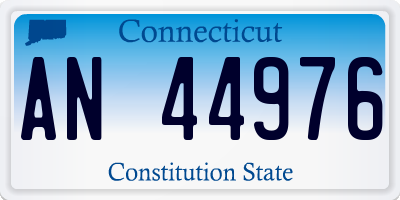 CT license plate AN44976